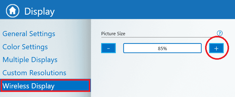 Windows 10 - Fixing miracast / wireless display small screen