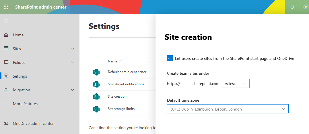 SharePoint - Automatically set the time zone on all new sites