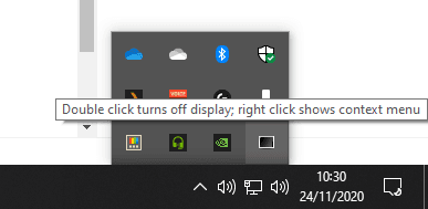 Shortcut to turn off monitors on Windows 10